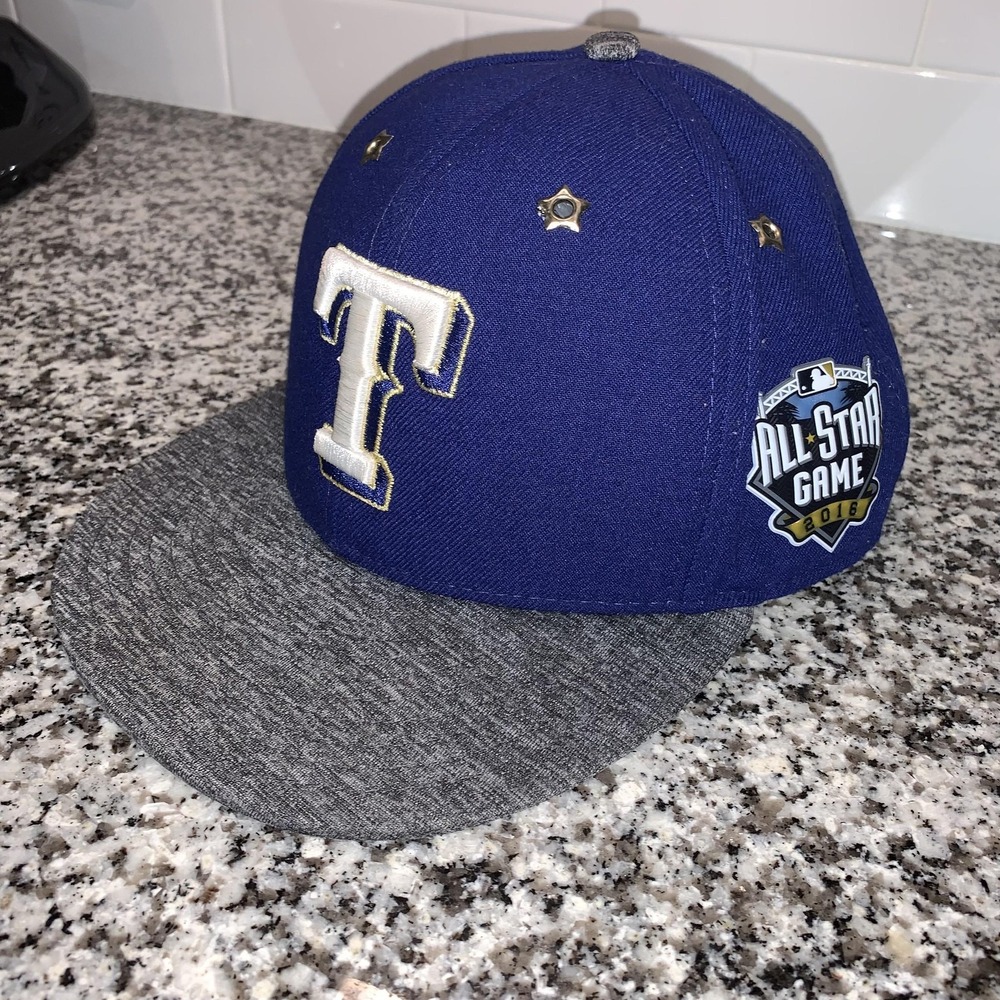 Texas Rangers Hat Cap Fitted Mens 7 1/4 Blue All Star Game New Era‎ 59FIFTY ASG
